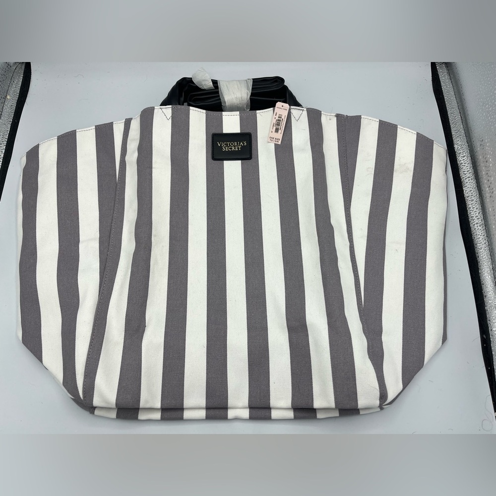 Victoria's Secret Gray and White Tote